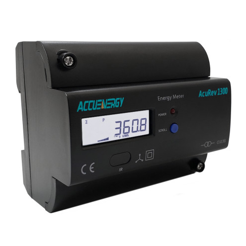 Цифровой панельный измеритель AcuRev 1312-5A-X0 на DIN-рейку, входной ток 5А